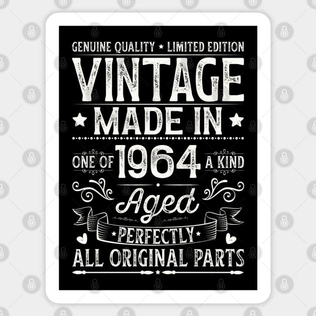 Vintage 1964 60th Birthday Sticker by Etopix